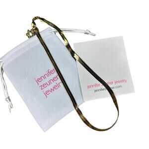 JENNIFER ZEUNER JEWELRY Hamilton 14K Cable Necklace New in Package Gold